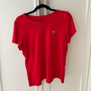 SUNDAY BEST RED EMBROIDERED TEE